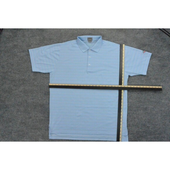 Fennec Polo Shirt Mens XL Blue Striped The Open 2015 Golf - Picture 4 of 9